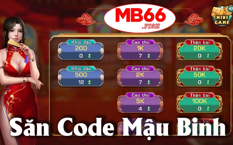 Săn code khuyến mãi trong Mậu Binh MB66